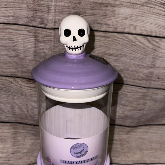 Cobwebs & Cauldrons Skull Purple‎ Halloween Candy Jar - Picture 3 of 7